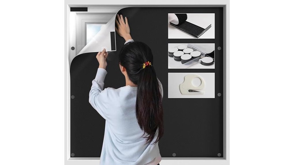 100 blackout curtains with magnetic shades