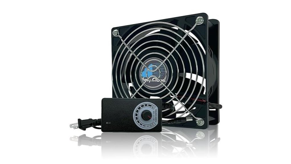 120mm ac powered fan with controller