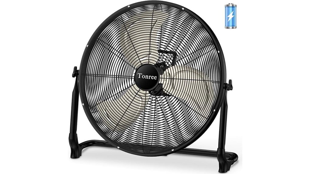 20 portable floor fan rechargeable