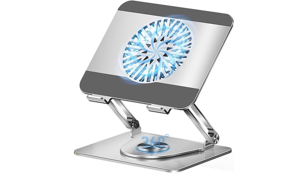 360 adjustable laptop stand with fan