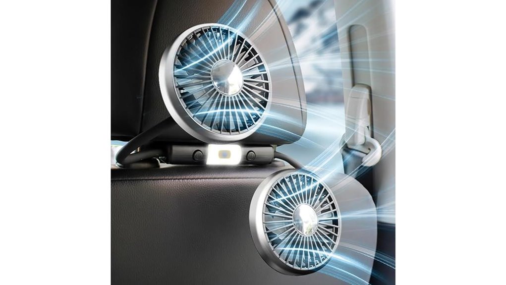 360 degree hose cooling fan for seats