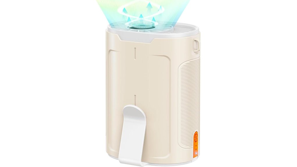 ai portable neck fan 25h runtime champagne