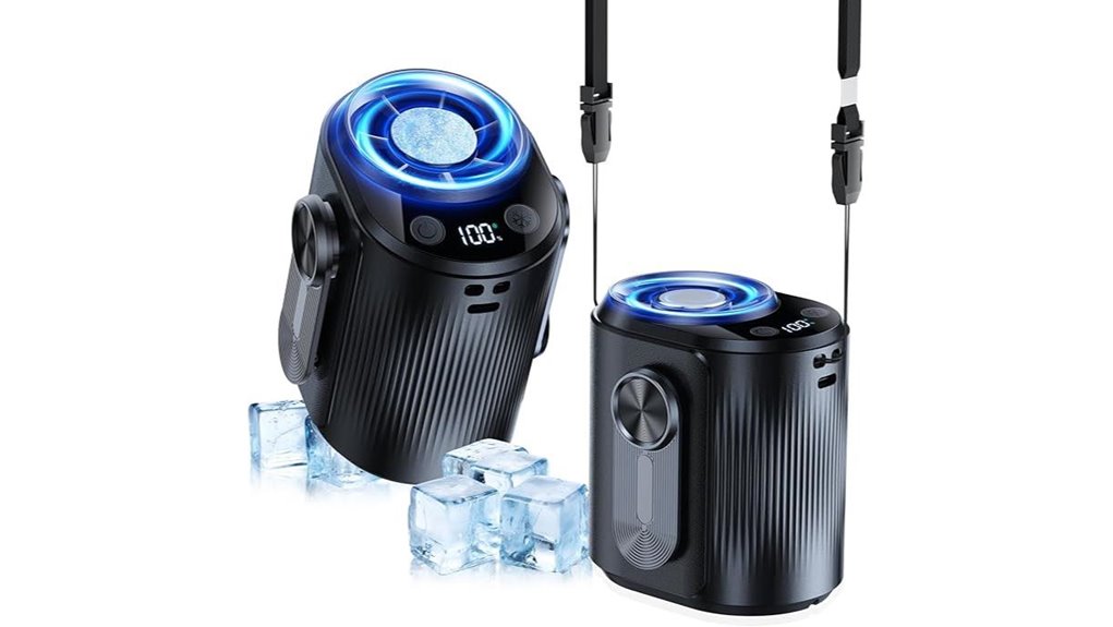 ai portable waist fan with ice cooler