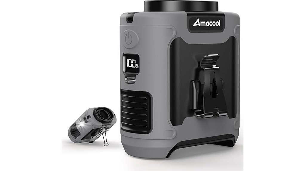 amacool rechargeable belt fan