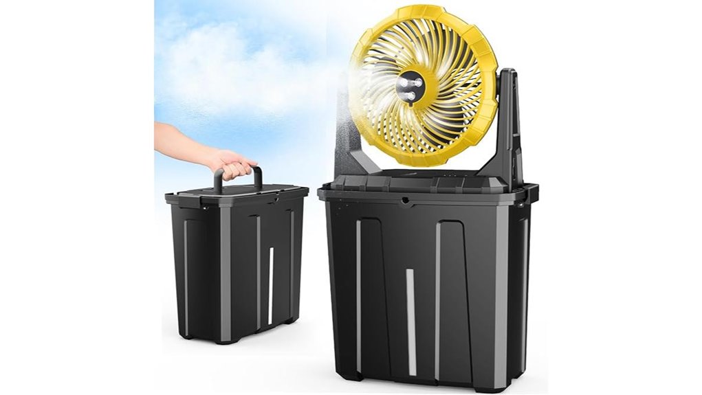 ausic portable misting fan battery