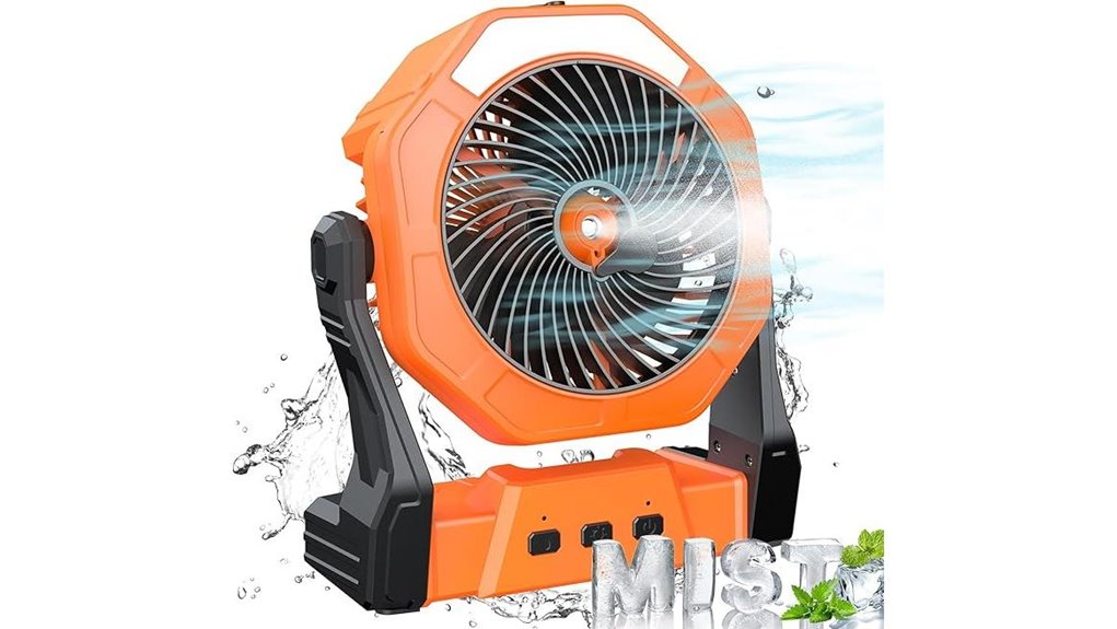 ausic portable misting fan led lanterns included
