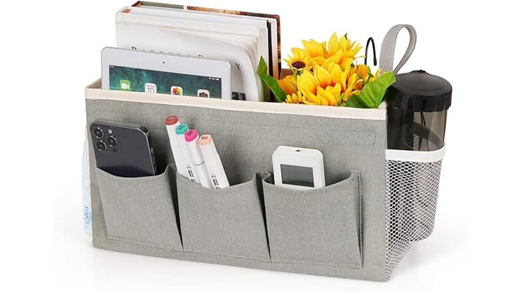 bedside storage caddy details
