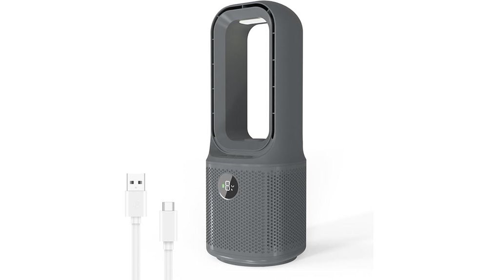 bladeless desk fan usb rechargeable