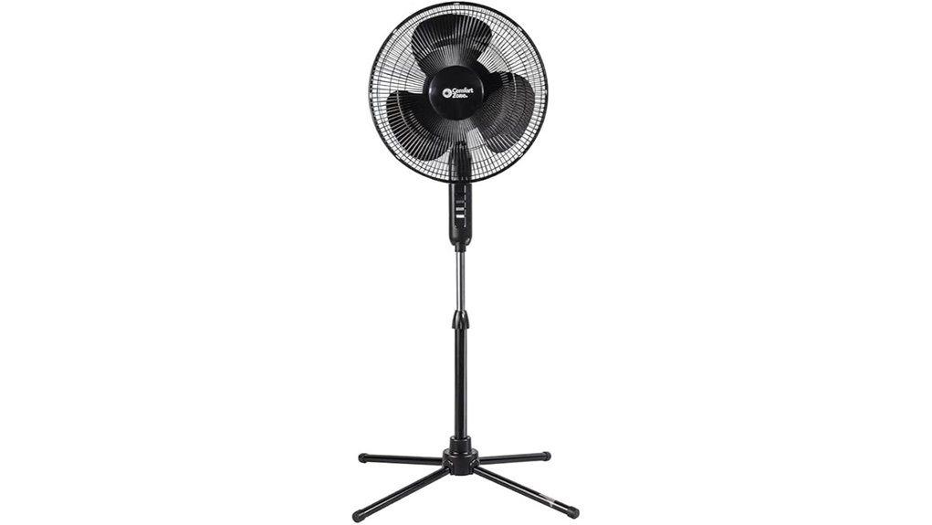 comfort zone 16 inch oscillating pedestal fan