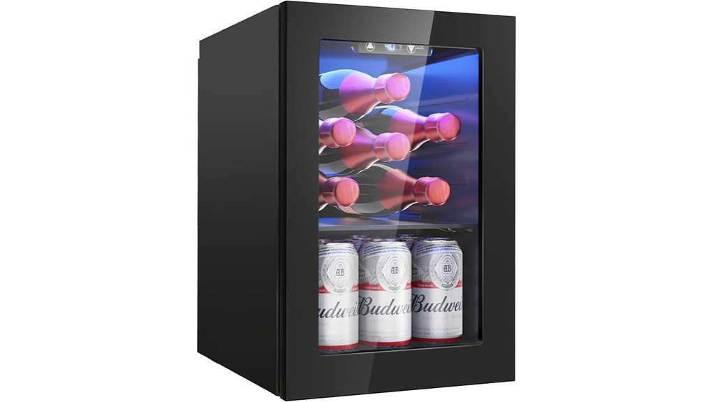 compact beverage fridge with temp control