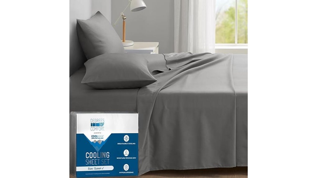 cooling moisture wicking queen bed sheets