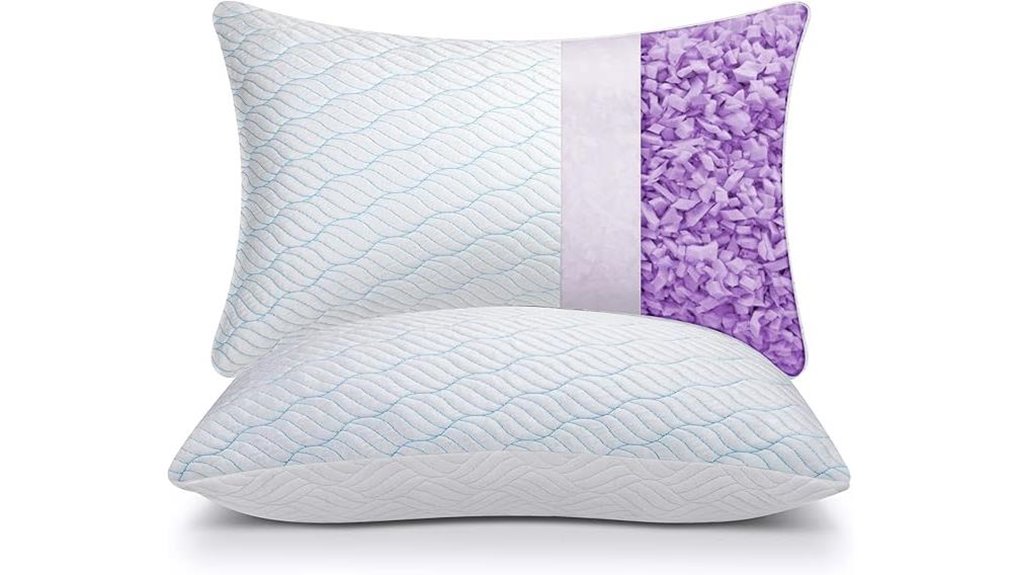 cooling pillows queen set adjustable firmness