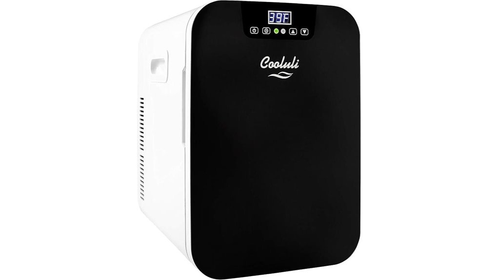 cooluli 20l mini fridge black