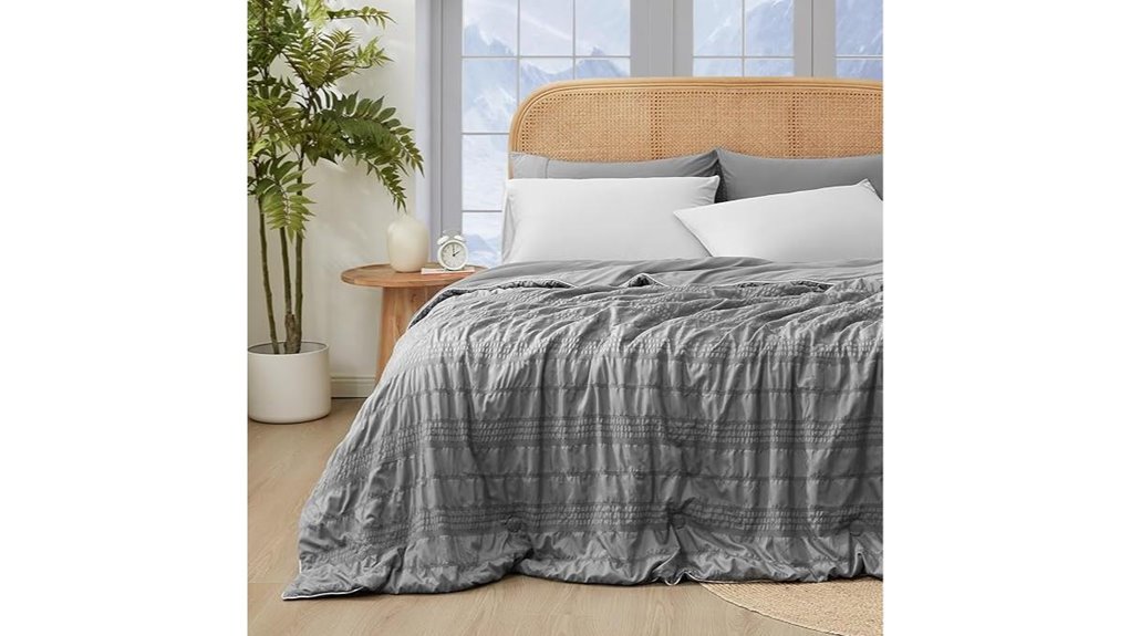 cozy seersucker cooling comforter queen