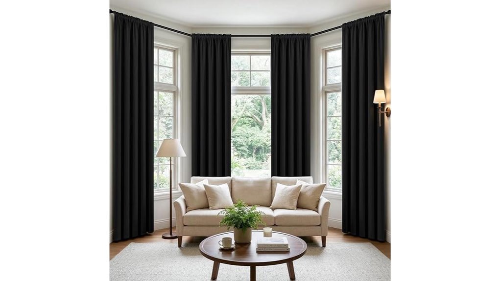 cucraf blackout curtain set