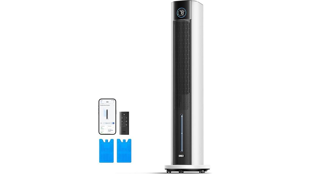 dreo evaporative swamp cooler with ice packs