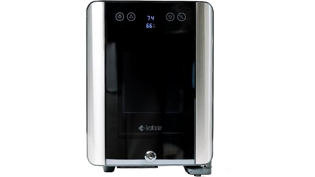 essential portable mini fridge with controls