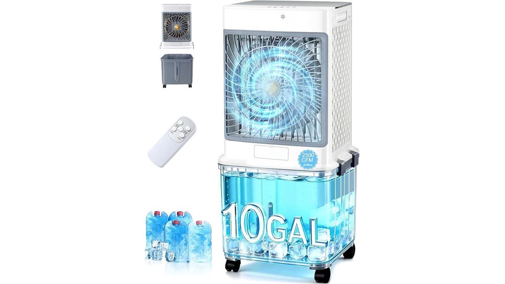 evaporative cooler with remote
