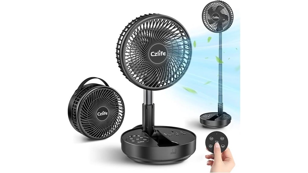 f9 fan 10000mah oscillating remote