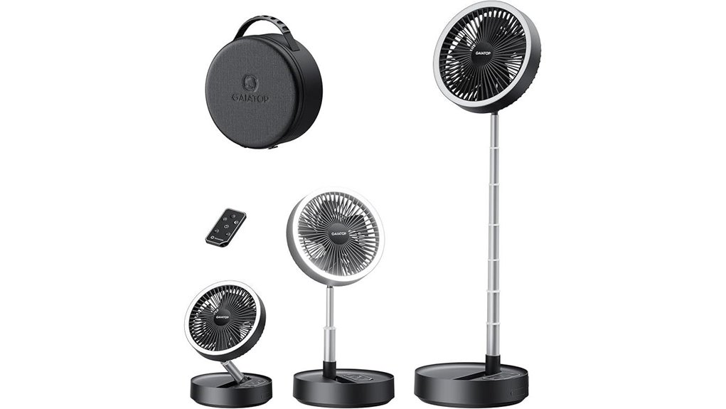 gaiatop battery powered pedestal fan