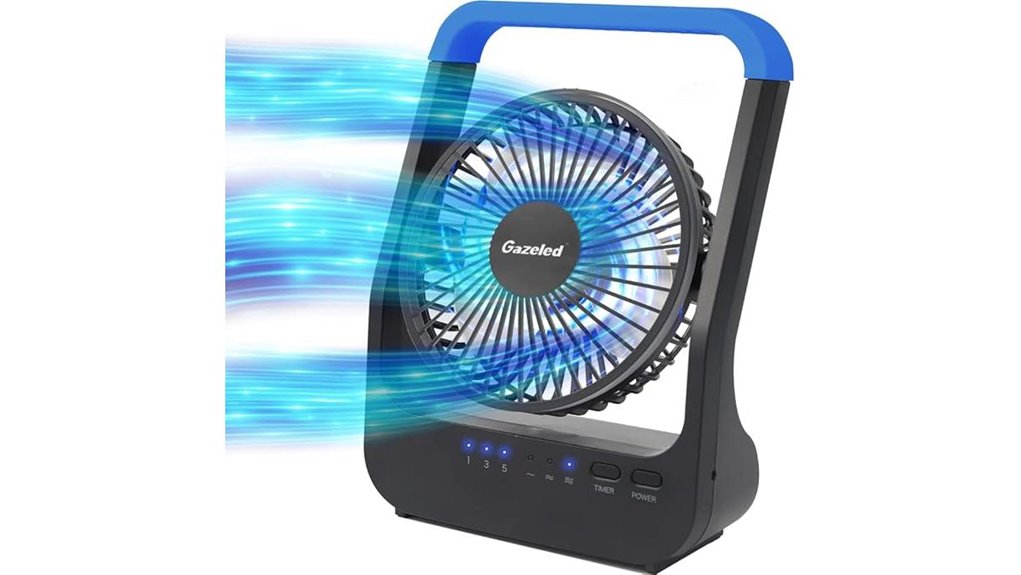 gazeled 5 battery fan