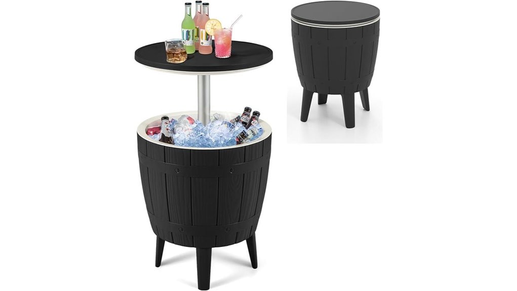 giantex 10 gallon cooler side table with drainage