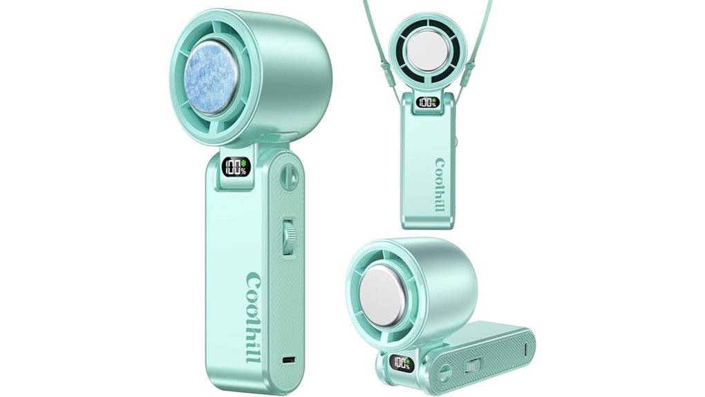 handheld ice cooled portable fan