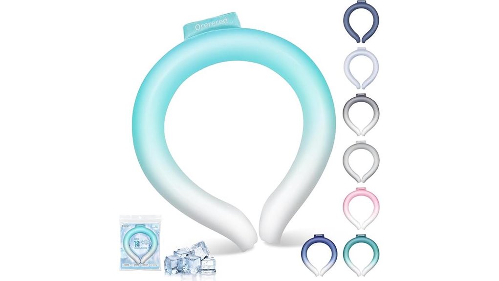 ice ring neck cooler gel gradient blue design included