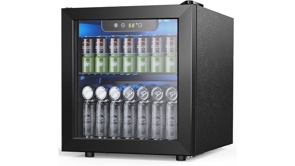 joy pebble glass door beverage fridge