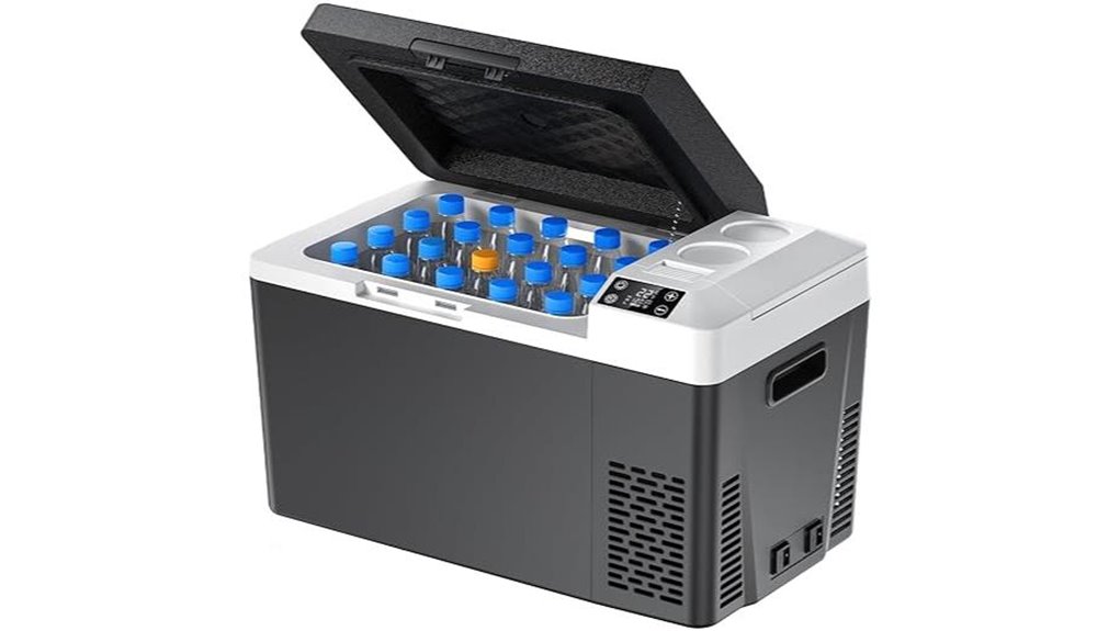 marsail 12v car refrigerator 24qt capacity with battery