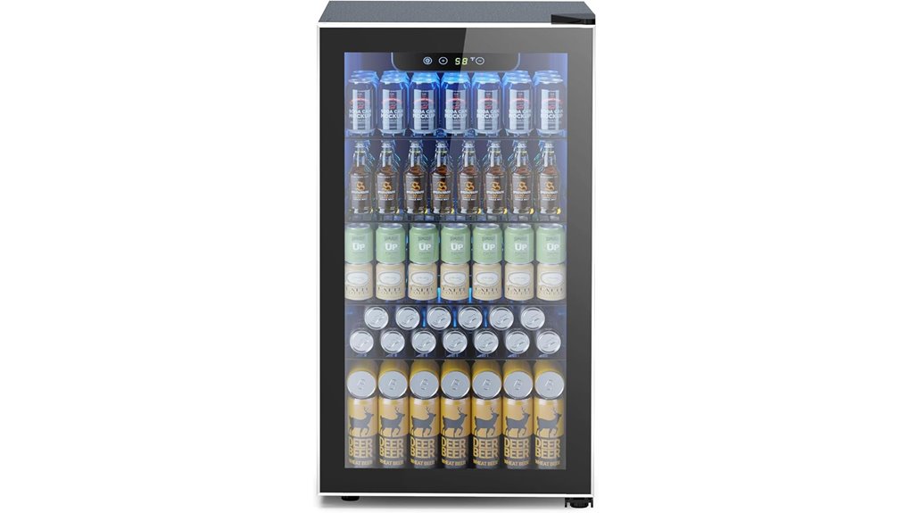 mini fridge 3 2 cu ft beverage cooler