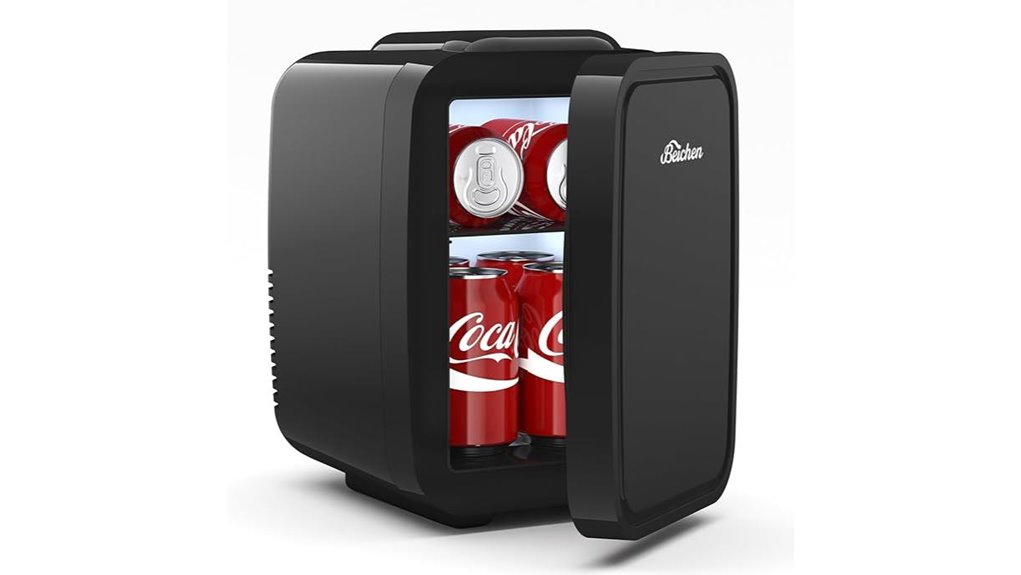 mini fridge 4l portable black