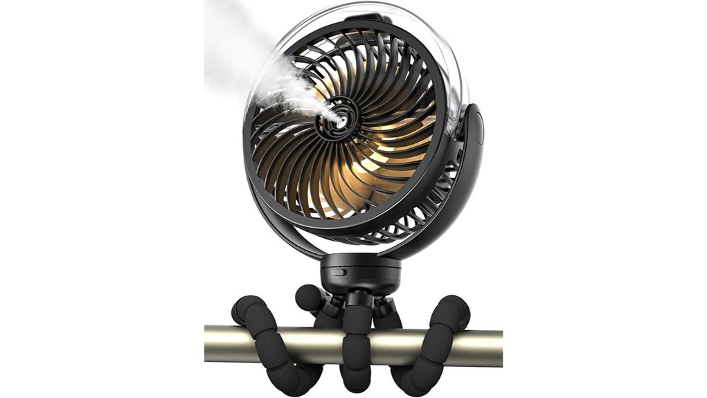 misting stroller fan with battery