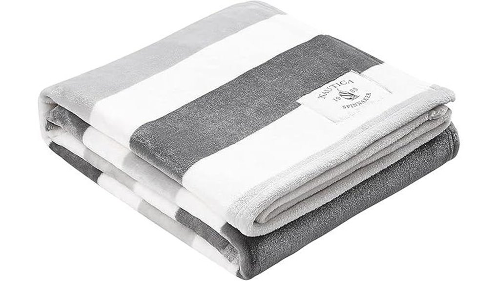 nautica cozy fleece throw blanket