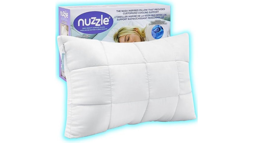 nuzzle adjustable cooling pillow
