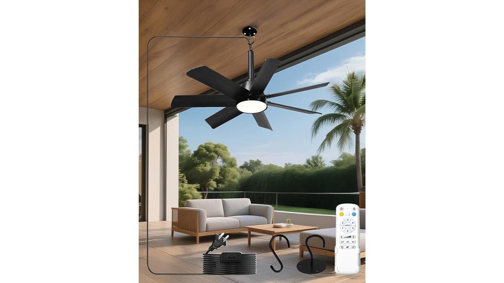 outdoor 28 black ceiling fan