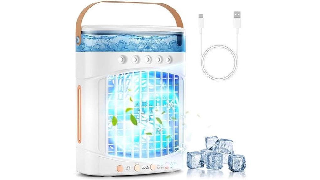 portable 4 in 1 evaporative ac with leds