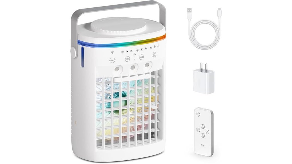 portable 4 in 1 evaporative cooler