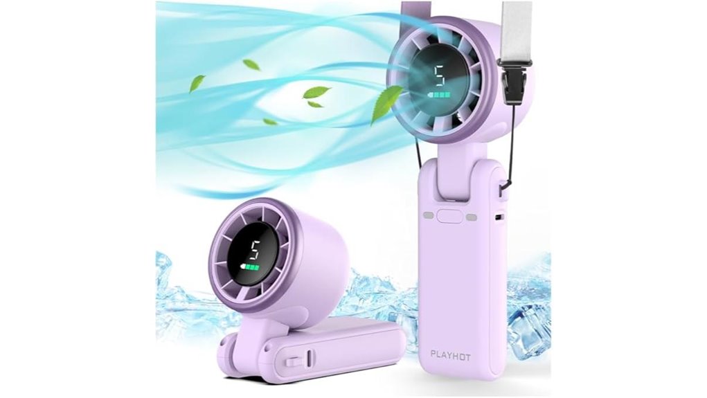 portable 5 speed fan 5000mah rechargeable
