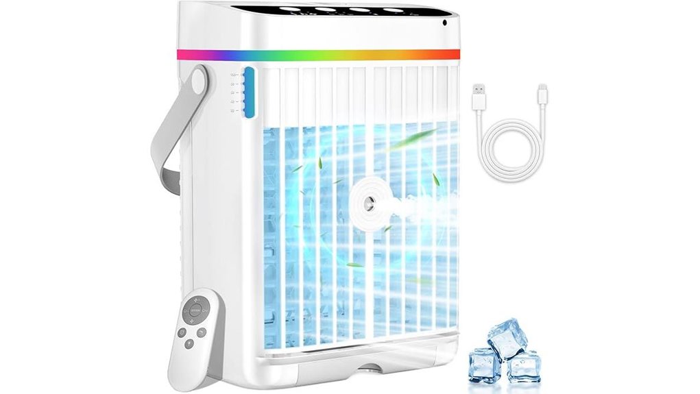 portable ac with 3 speeds and timer