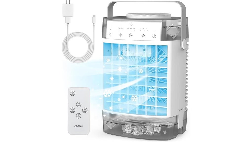 portable air conditioner evaporative cooler with remote