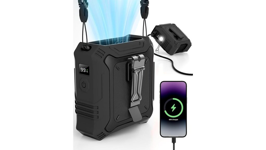 portable clip on fan with battery