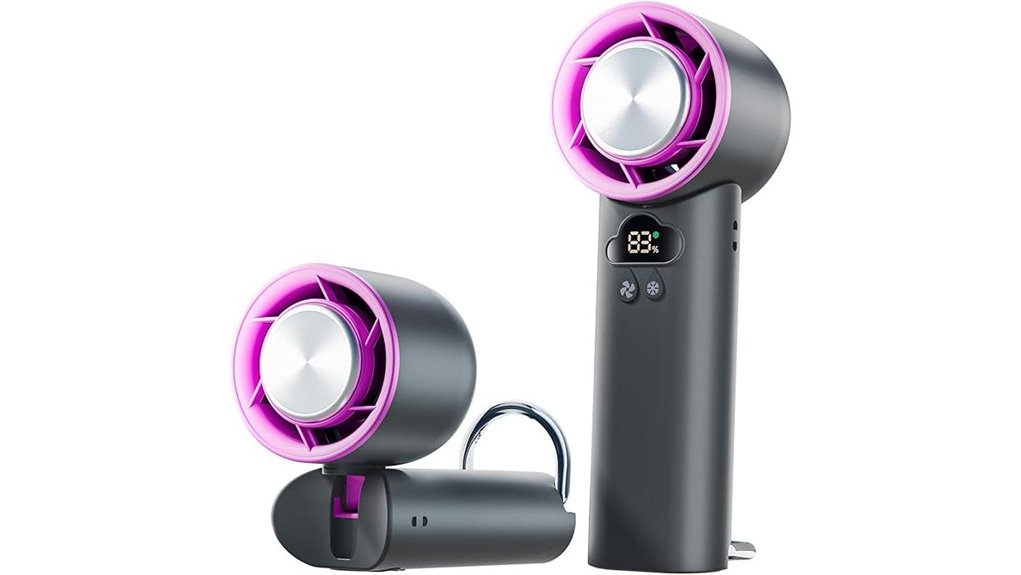 portable cooler handheld fan