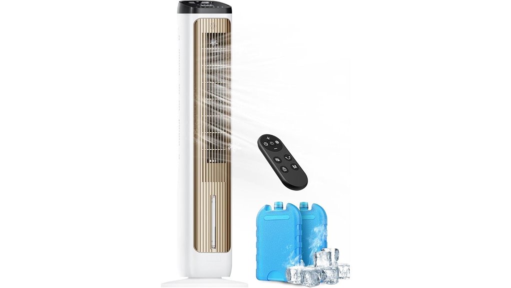 portable evaporative cooler with ice packs