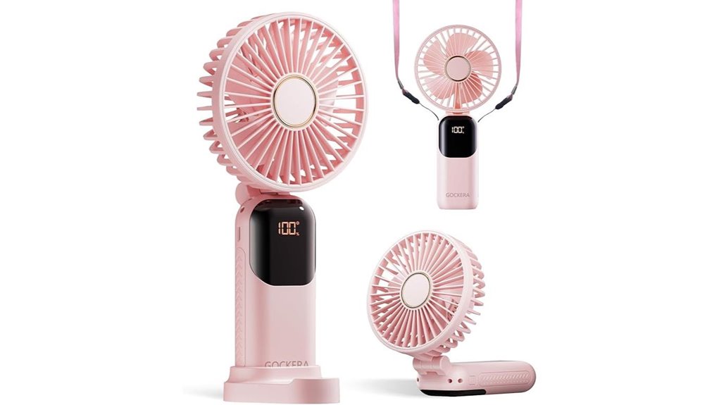 portable fan 4200mah battery five speeds