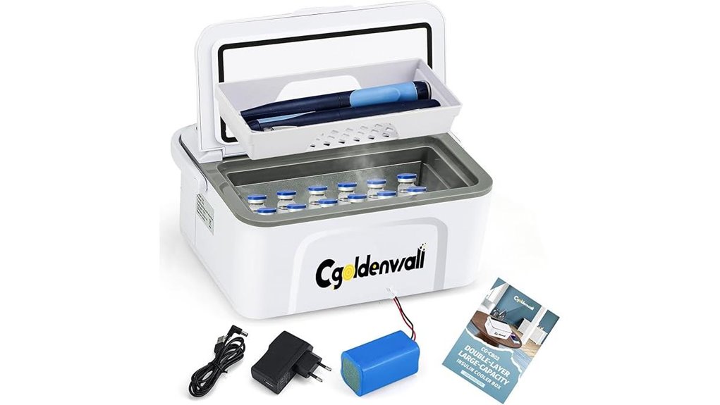 portable insulin cooler with battery