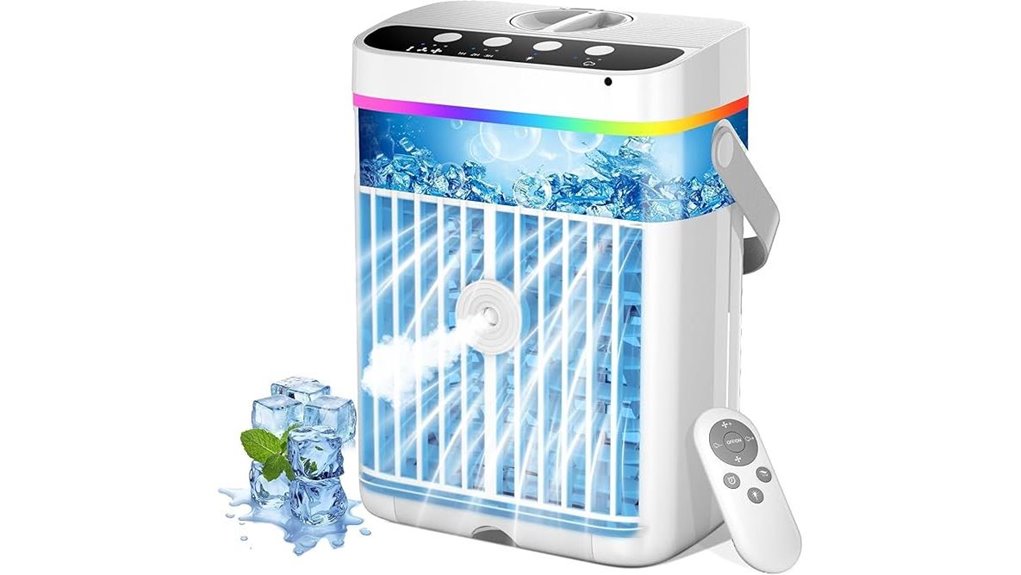portable mini ac with remote