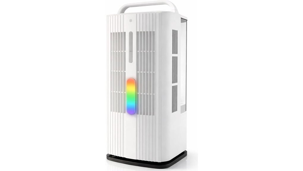 portable mini air conditioner with led lights and oscillation