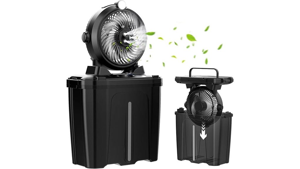 portable misting fan with battery