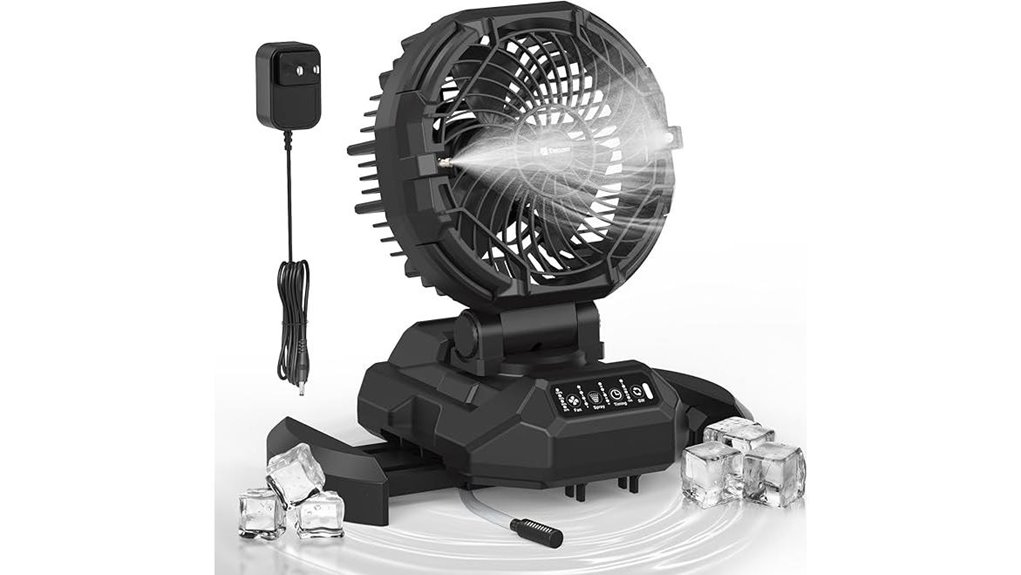 portable misting fan with battery